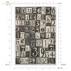 seria Black & White - Czarny & Biały, geometyczne czarno-białe wzory, cyfry, litery*Mulberry Decoupage Paper FPA3009 Black & White Series - Black & White, geometric black and white patterns, numbers, letters*Papel para decoupage Mulberry